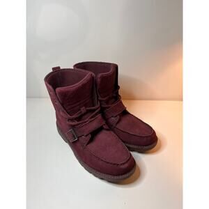 Polo Ralph Lauren Suede Ankle Boots Burgundy - Men's Size 6